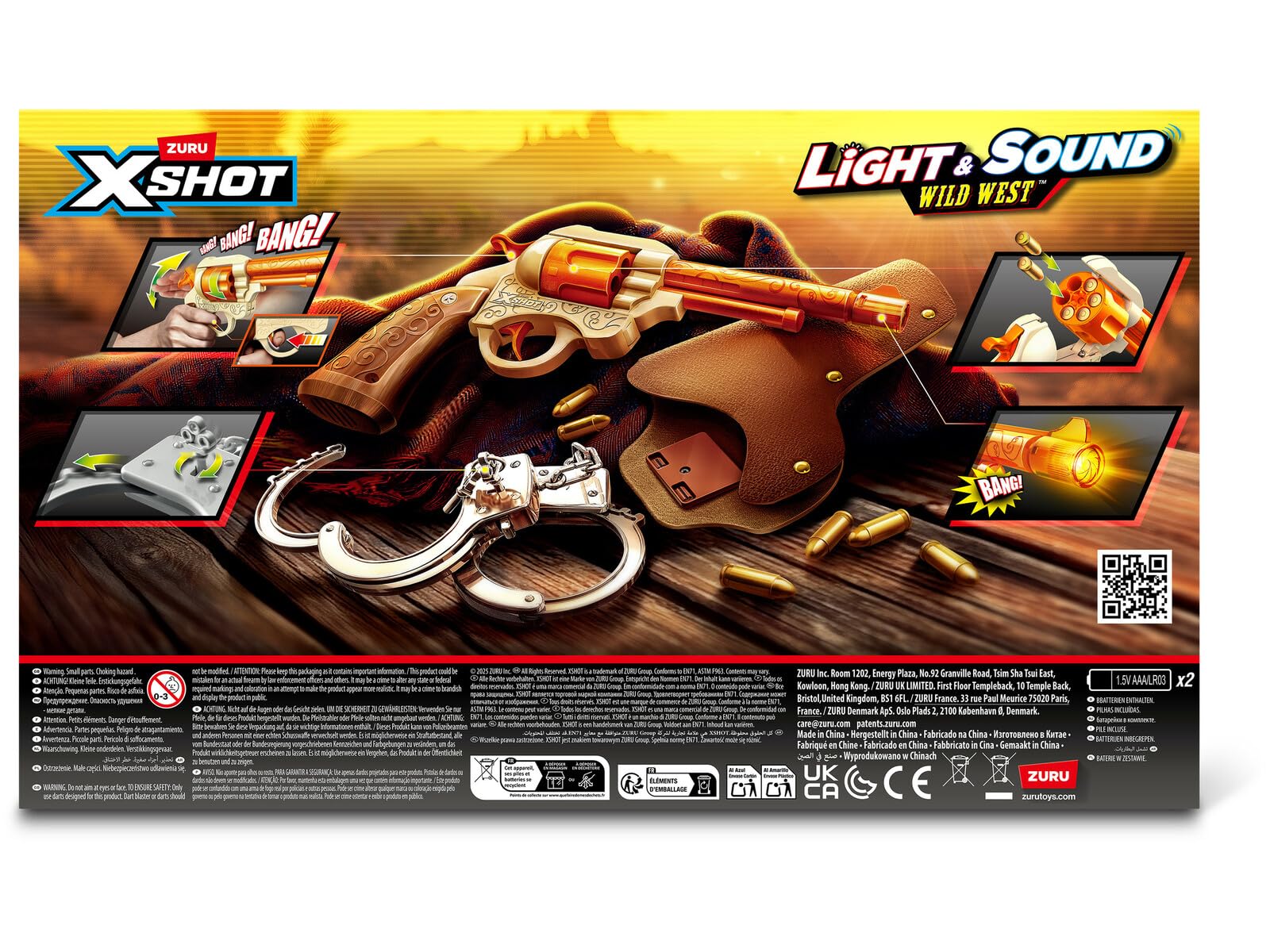 Amazon.com: Zuru X-Shot Revolver Wild West with Light and Sounds